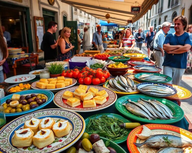 Proef de culinaire specialiteiten van Lissabon, Portugal