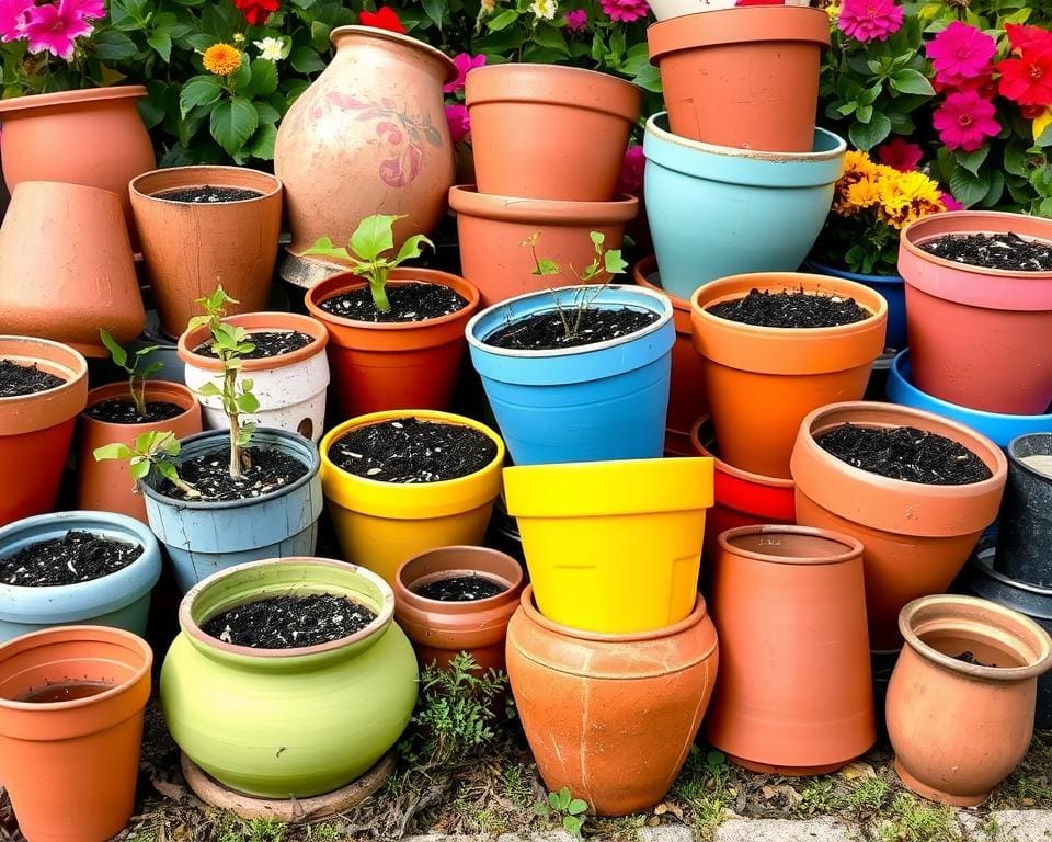 Bloempotten en hun materialen Bloempotten en hun materialen