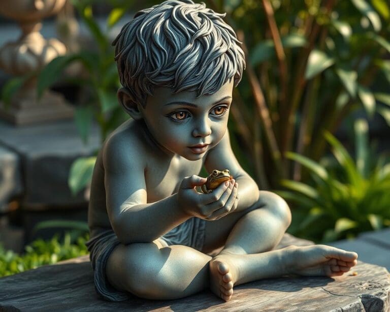 Charles Ray - Boy with Frog in hyperrealistische sculptuur