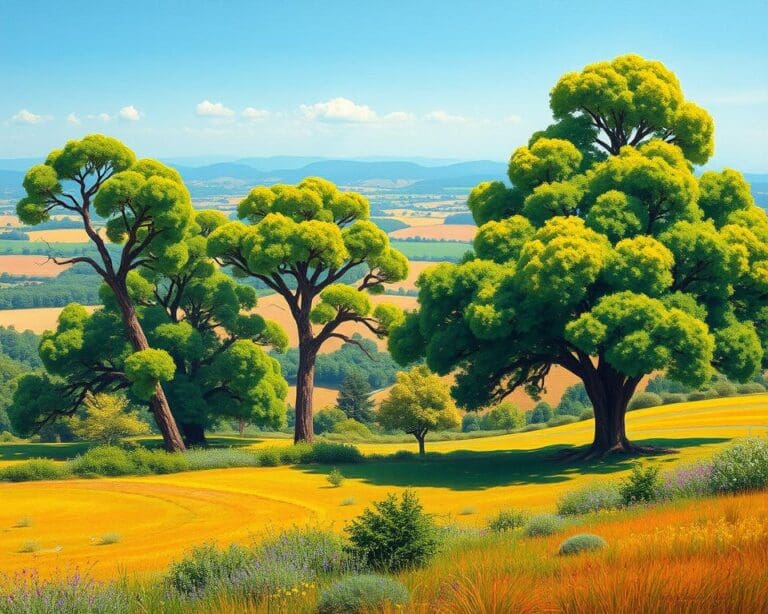 David Hockney - Bigger Trees Near Warter in landschapskunst