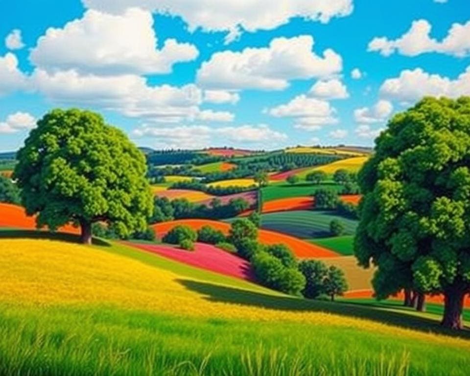 Hockney landschapskunst Yorkshire Wolds Hockney landschapskunst Yorkshire Wolds
