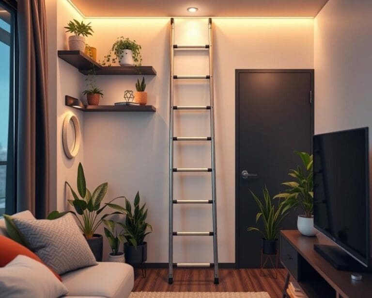 Opklapbare ladders voor compacte opbergruimte