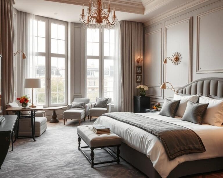 Slaapkamerinrichting geïnspireerd door hotels voor een luxe sfeer