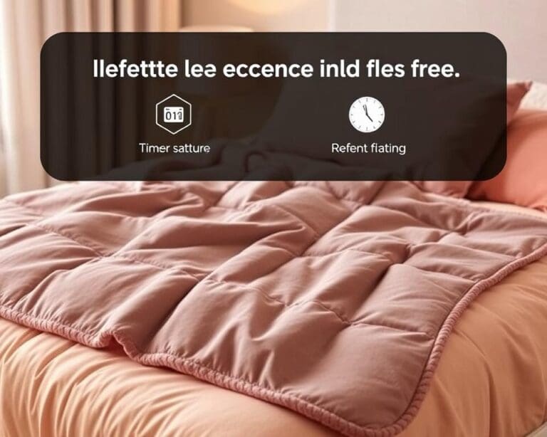 Elektrische dekens met een kinderslot en timer