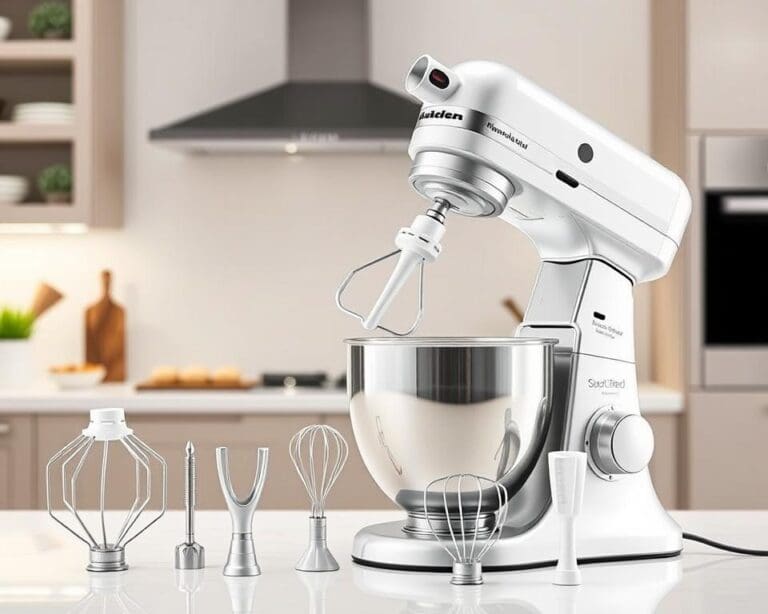 Keukenmachines met een opklapbare mengarm