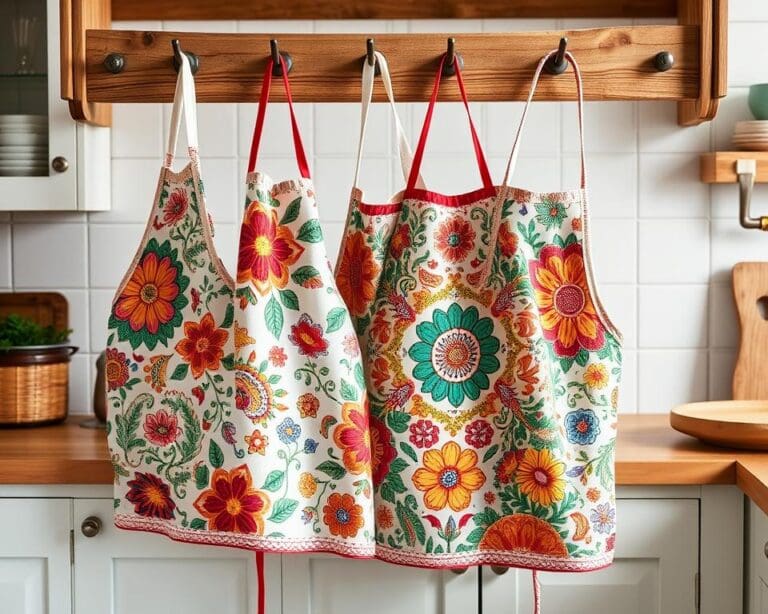 Keukenschorten met een decoratieve print