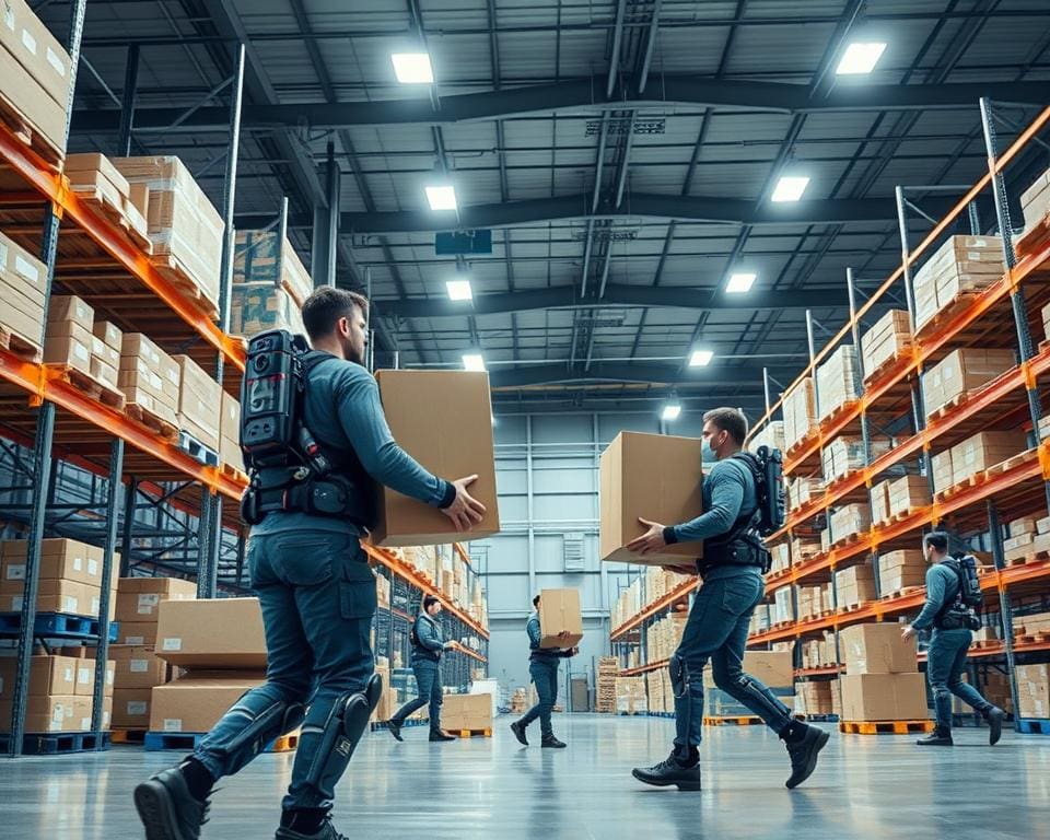 Wat zijn de voordelen van exoskeletten in magazijnen?