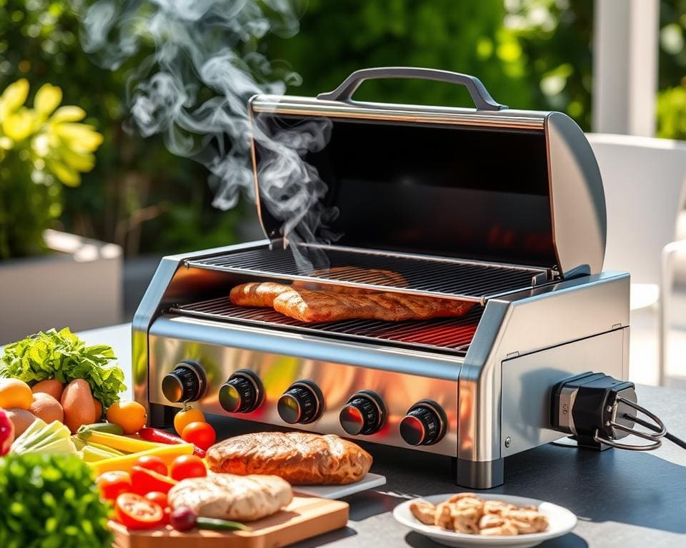 elektrische grill met razendsnelle opwarming
