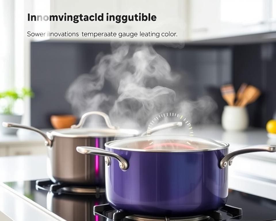 kookpotten met warmte-indicator kookpotten met warmte-indicator