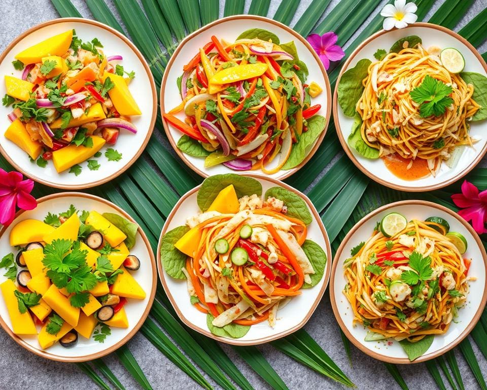 variaties Thaise salade variaties Thaise salade