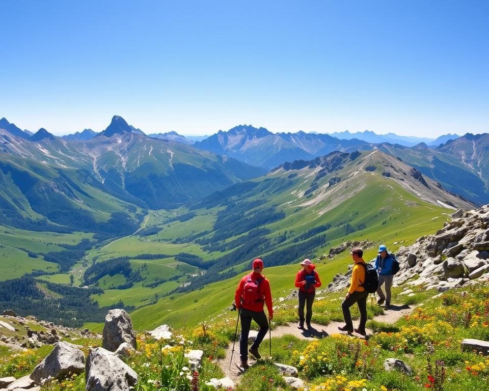 Bewonder de bergen van de Pyreneeën tijdens een wandeltocht