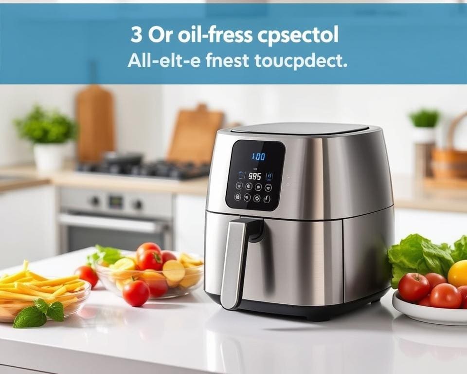Compacte airfryer met touchscreen: koken zonder olie