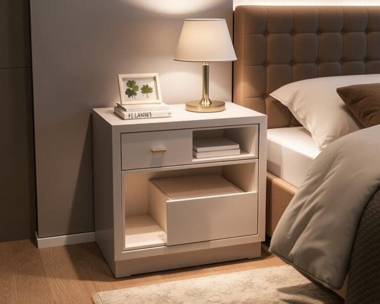 Design nachtkastje met opbergruimte: compact en chic