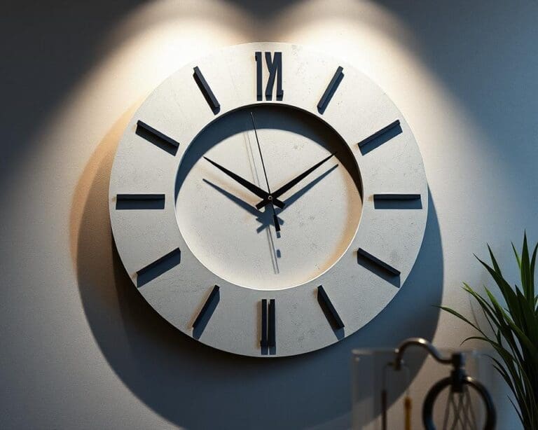 Design wandklok in betonlook: industrieel en trendy