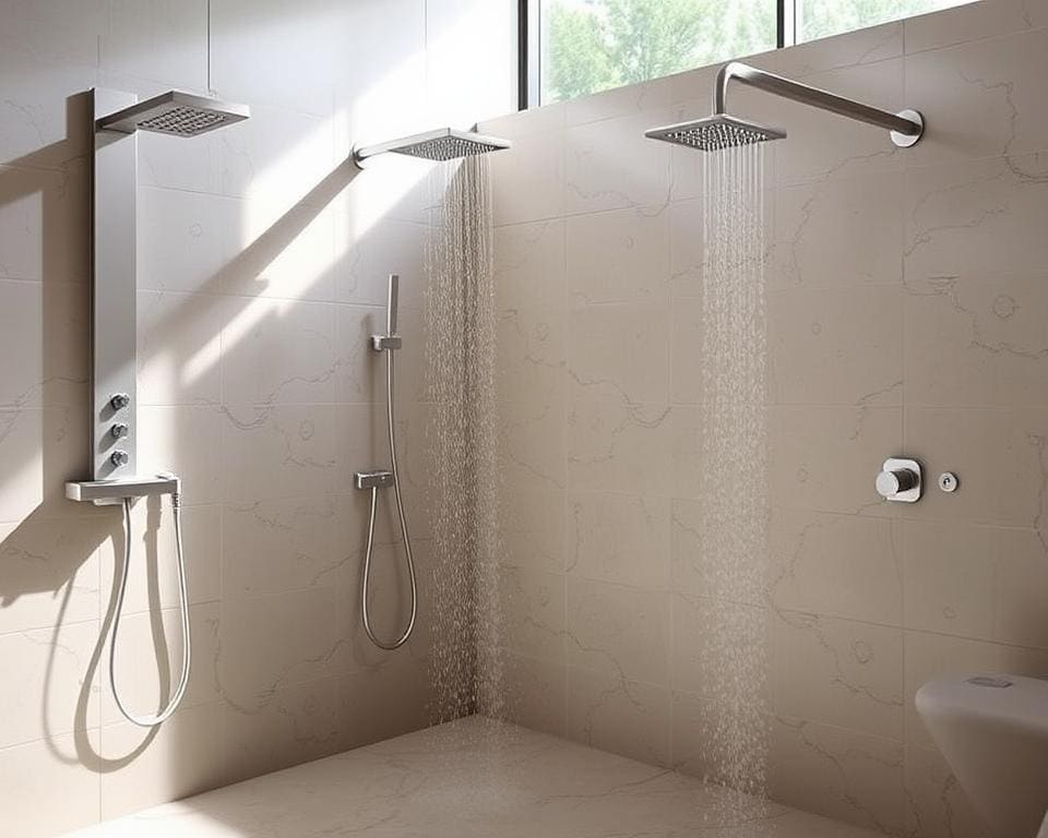 Douchepanelen met waterbesparende standen
