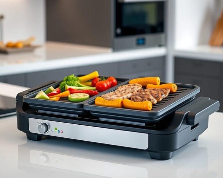 Elektrische grill met dubbelzijdige platen: veelzijdig koken