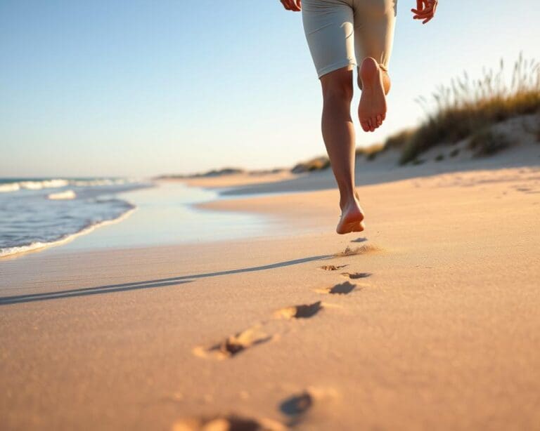 Hardlopen op zand voor sterkere benen