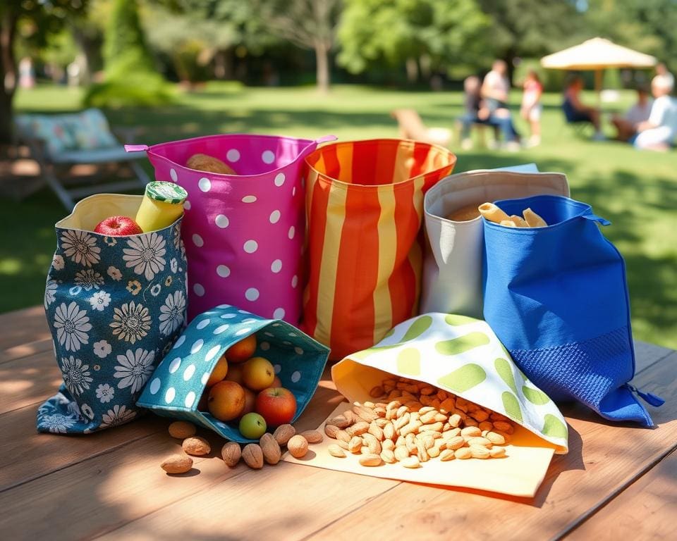 Herbruikbare snackzakjes voor verpakkingsvrije lunches Herbruikbare snackzakjes voor verpakkingsvrije lunches