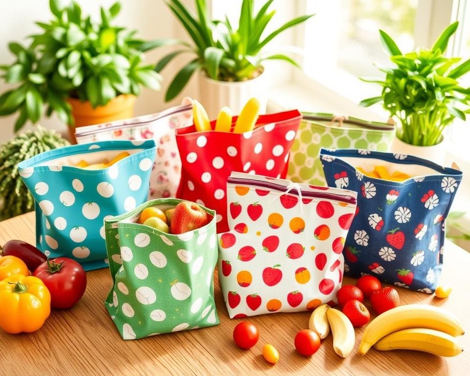 Herbruikbare snackzakjes voor verpakkingsvrije lunches