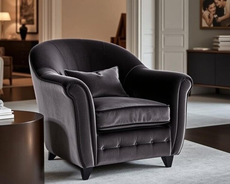 Luxe fauteuil in fluweel: elegantie en comfort