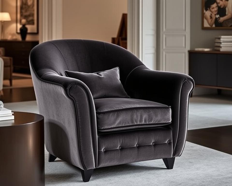 Luxe fauteuil in fluweel: elegantie en comfort