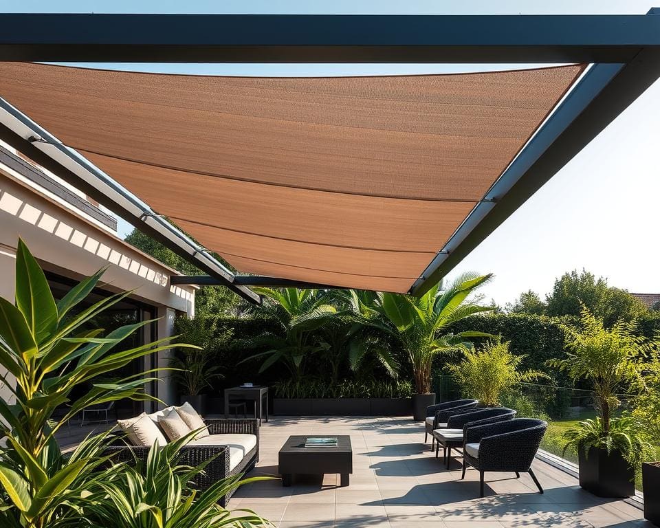 Luxe terrasoverkapping met zonwering: schaduw en comfort