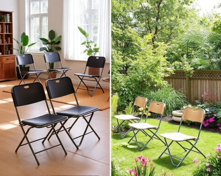 Opklapbare stoelen voor ruimte-efficiënt binnen en buiten