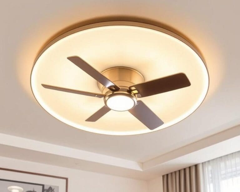 Plafondlamp met ingebouwde ventilator: verfrissend en sfeervol
