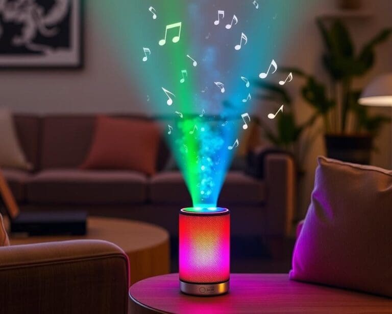Slimme speaker met kleurenlicht: muziek en sfeer