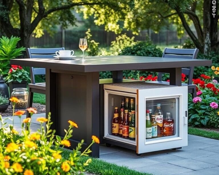 Tuintafels met een ingebouwde koelruimte