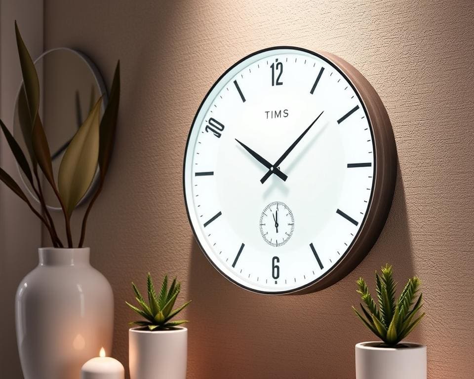 Wandklok met ingebouwde thermometer: praktisch en decoratief