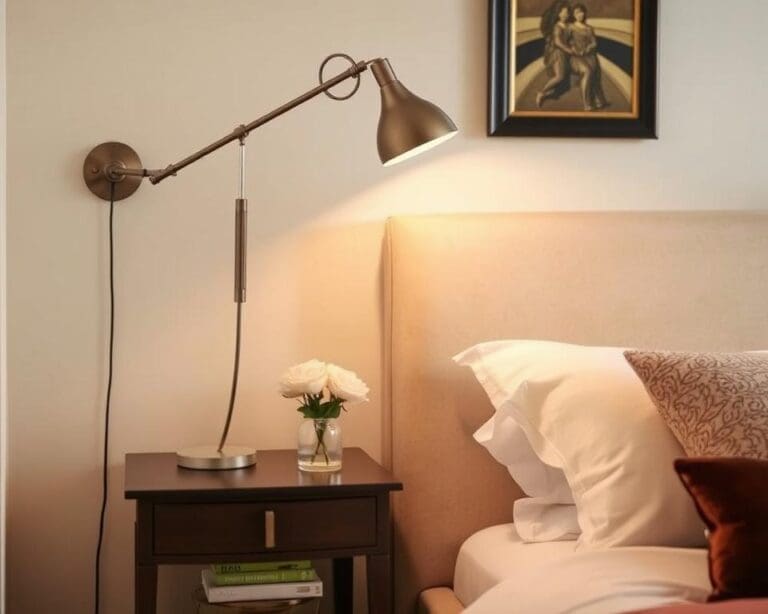 Wandlamp met leesarm: ideaal naast je bed