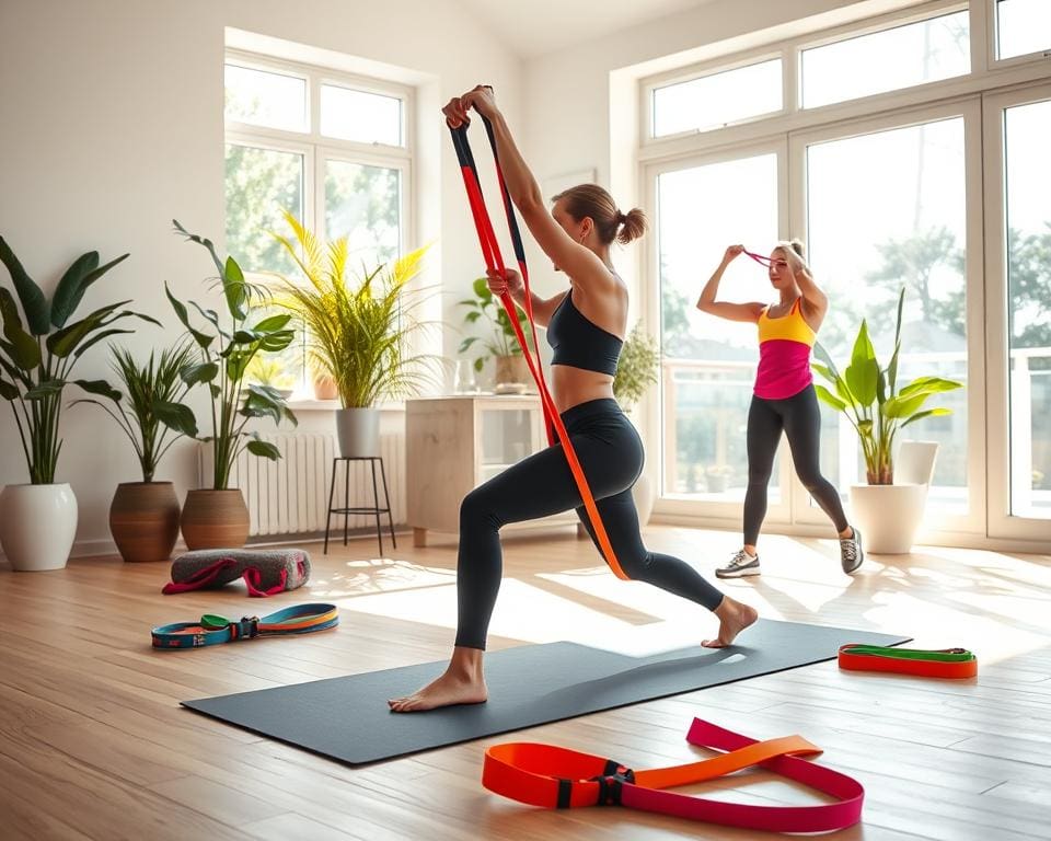 effectieve thuis workouts met weerstandsbanden