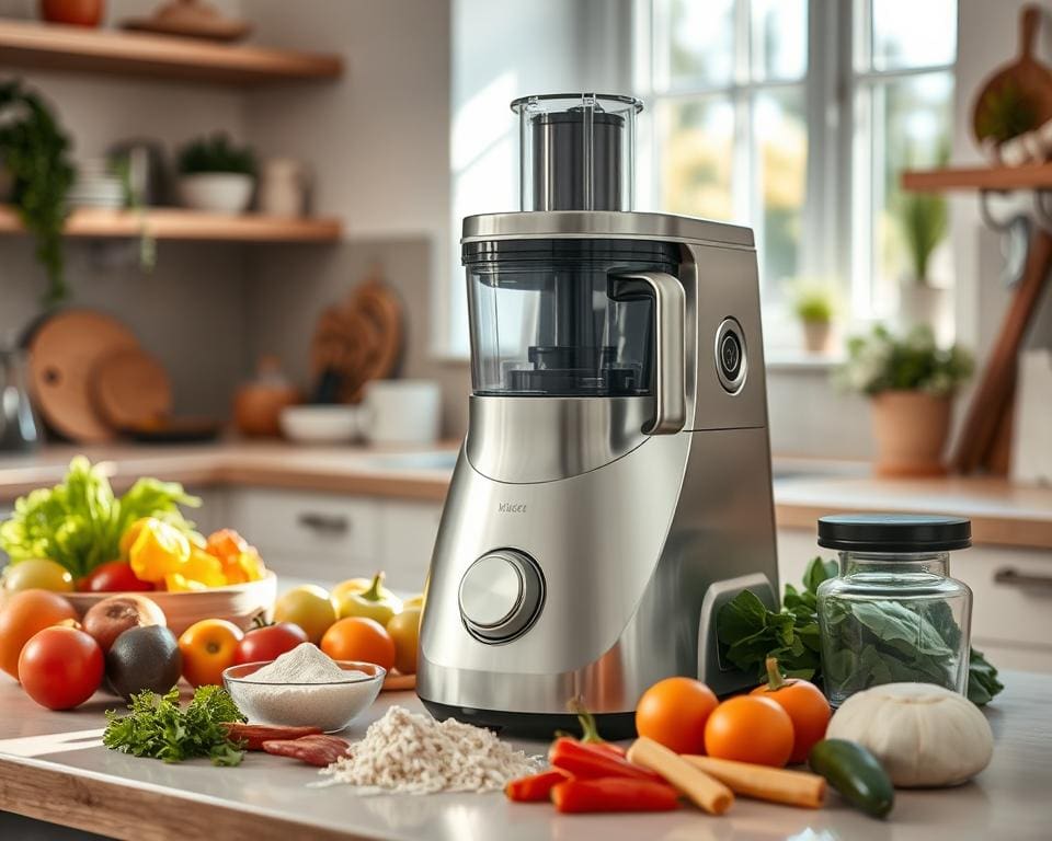 hakken, mixen en kneden met multifunctionele keukenmachine