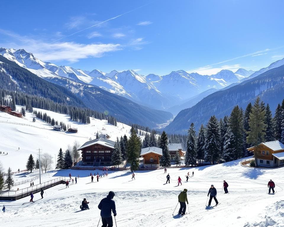 skiën in de Franse Alpen