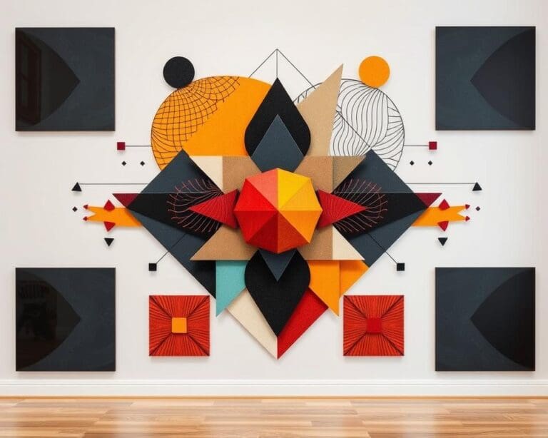 Moderne wanddecoratie in geometrische vormen