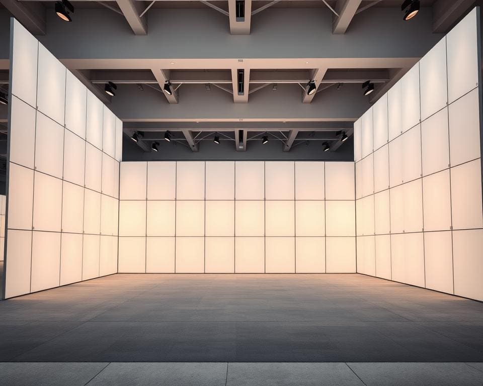 Hoe kunt u expositiepanelen koppelen tot grotere wanden?