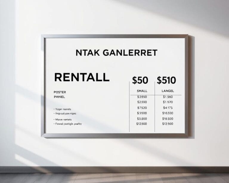 Wat zijn de kosten van posterpanelen huren?