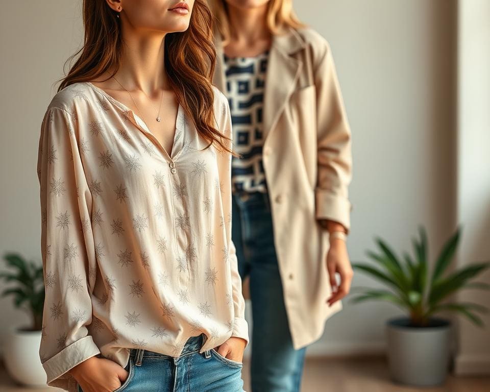 pasvorm en kleurencombinaties in casual styling