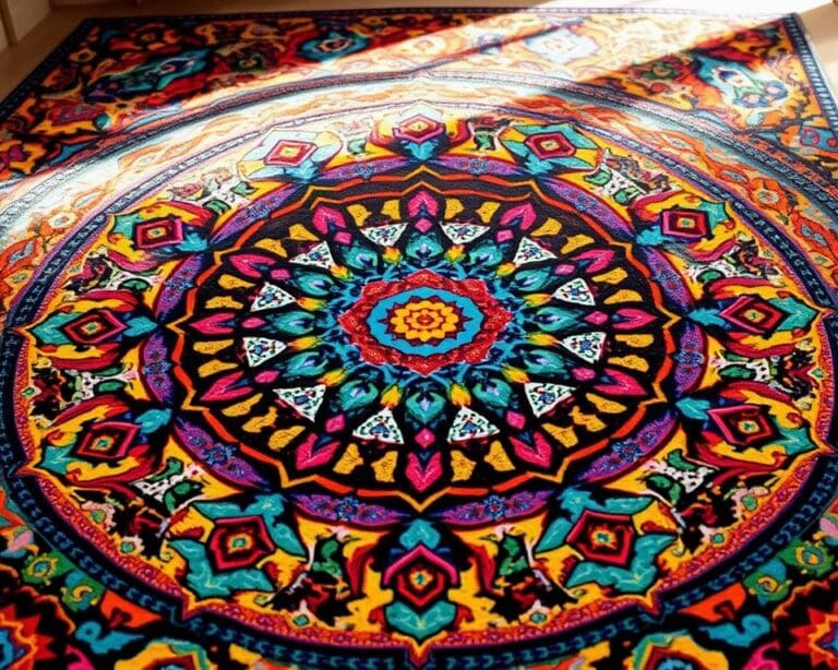 Wat zijn mooie patronen voor een kleurrijk vloerkleed?