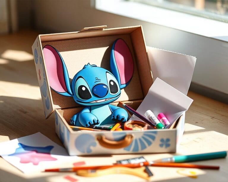 Zit er waterverf in deze Stitch knutselkoffer?