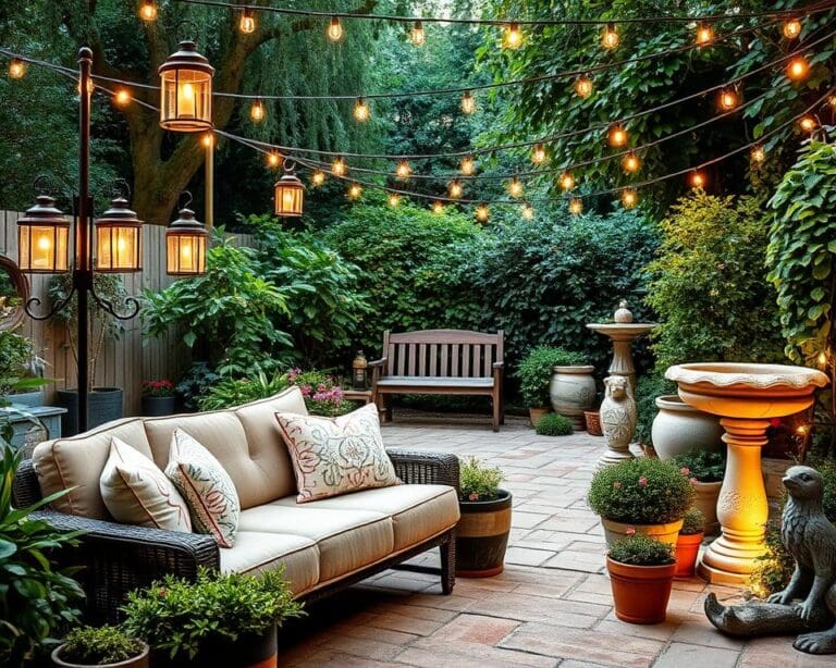 Tuinaccessoires die extra sfeer creëren