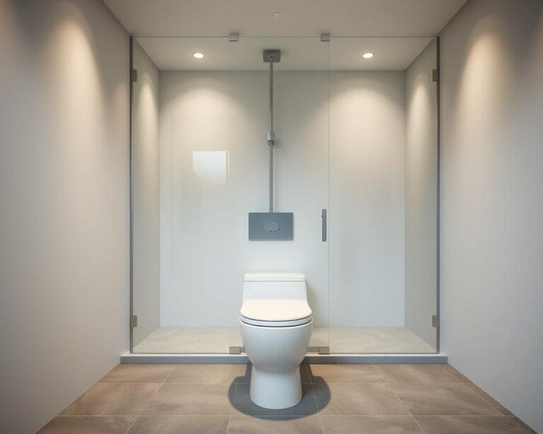 Hoe maak ik een klein toilet modern en strak?