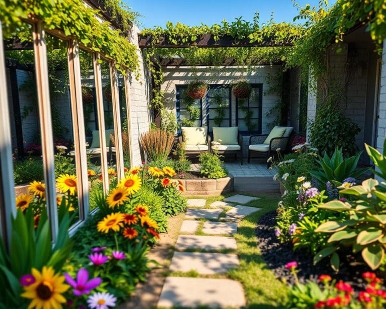 Hoe maak je een kleine tuin optisch groter?