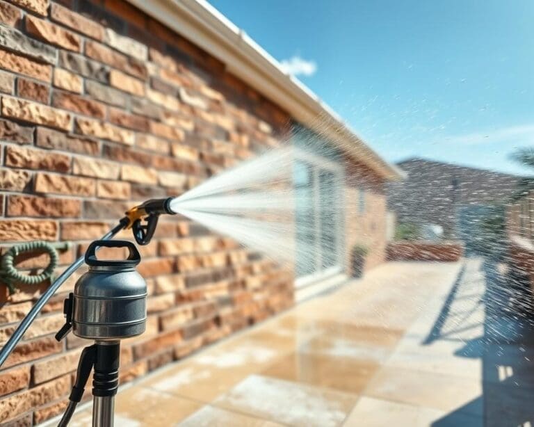 Hoge druk reiniging voor gevels, terrassen en opritten