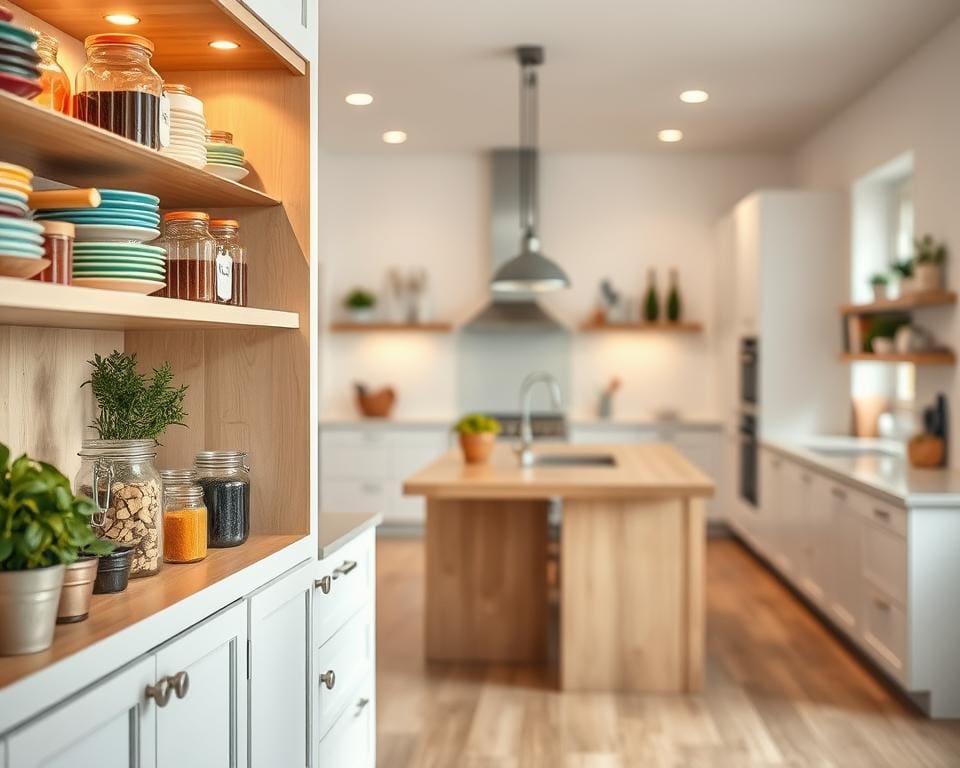 Is een open kast praktisch in de keuken?