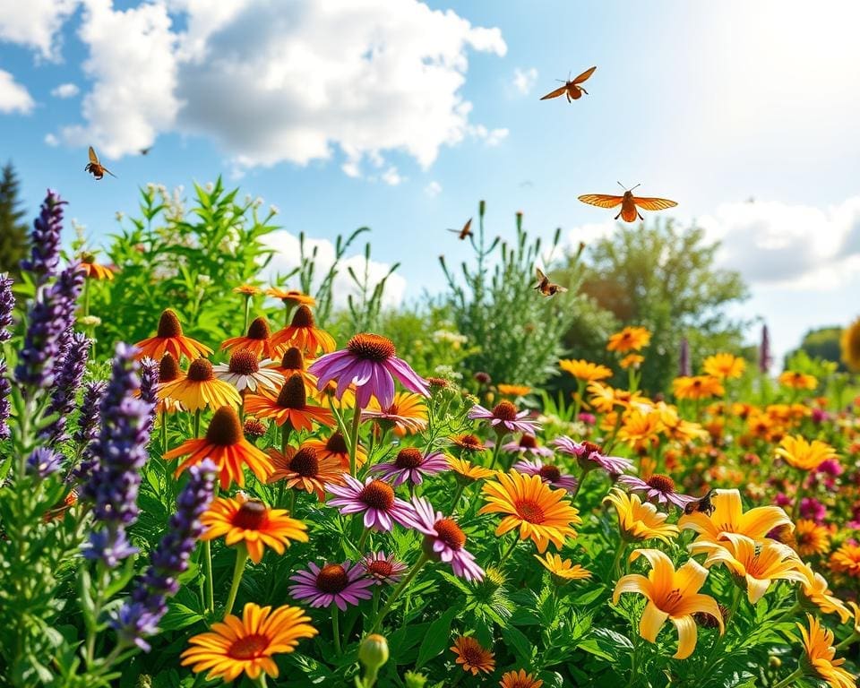 bloemen zonnige border