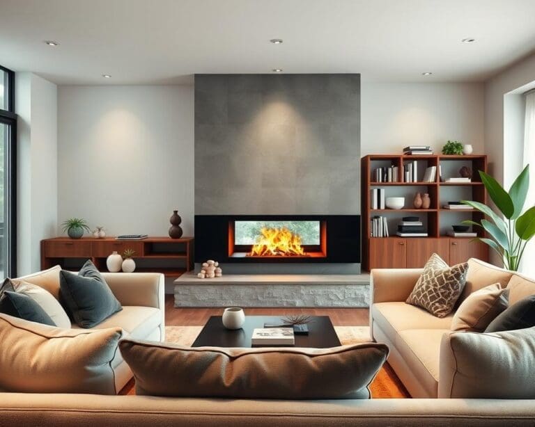 moderne schouw woning