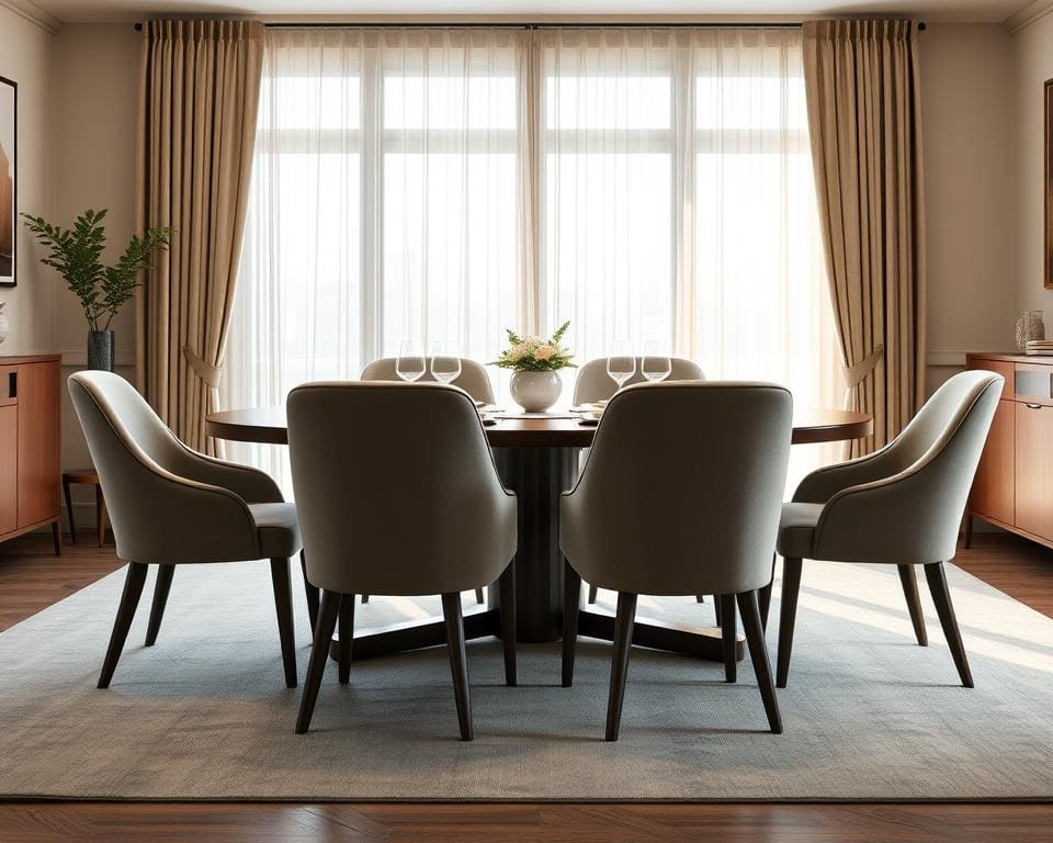 eetkamerstoelen ovale eettafel